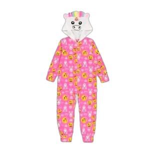 Emoji Girls Hooded Blanket Sleeper Pink Size 4 NWT